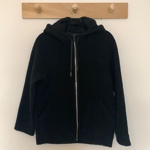 Lululemon black wool blend sweater / jacket